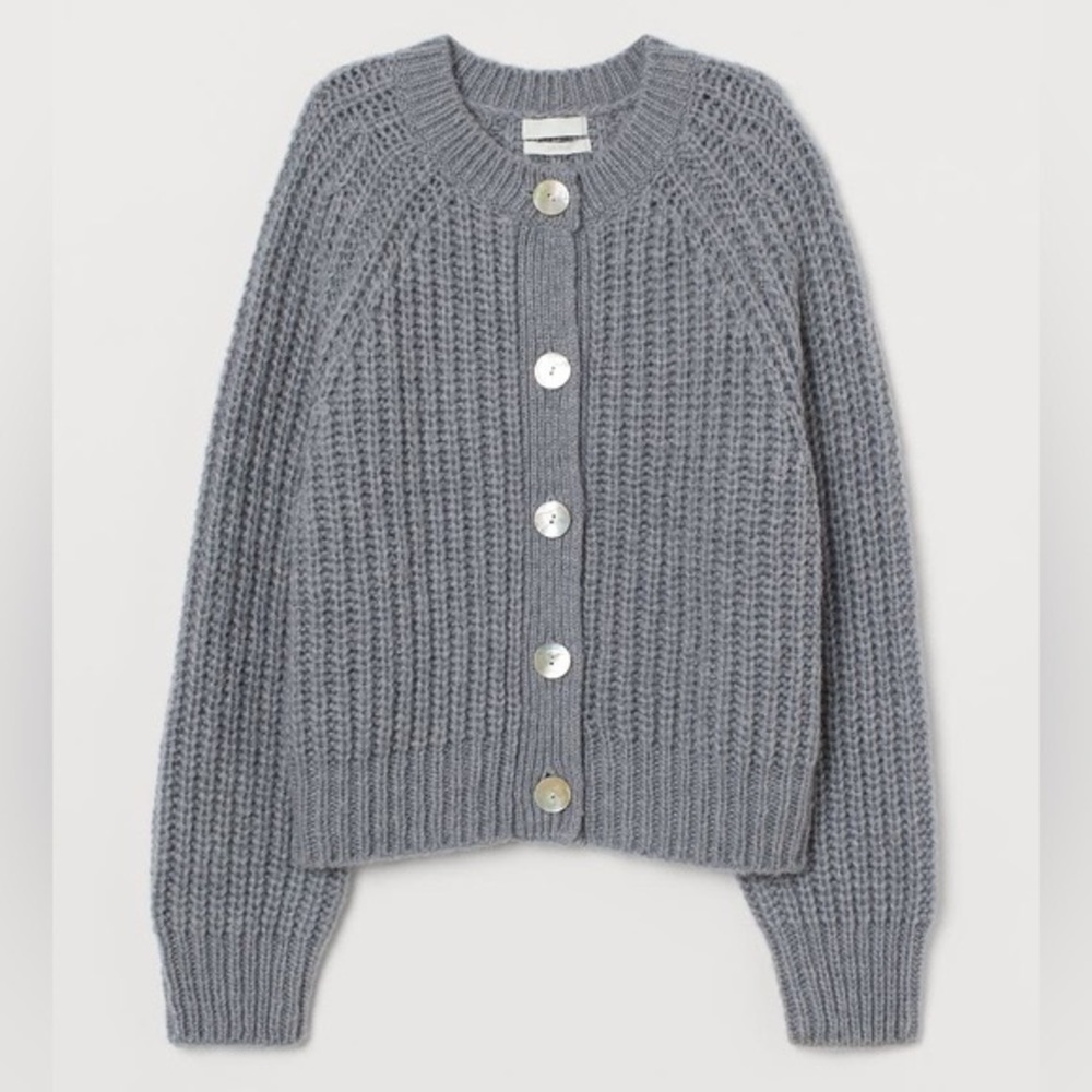 H&M Premium Selection wool-blend chunky cardigan